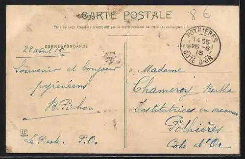 AK Coustouges, Vue générale des Pyrénées-Orientales