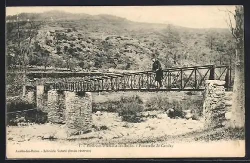 AK Amélie-les-Bains, Passerelle de Canday dans un paysage rural