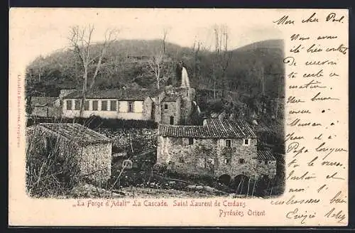 AK Saint-Laurent-de-Cerdans, La Forge d`Adall et La Cascade dans les Pyrénées Orientales