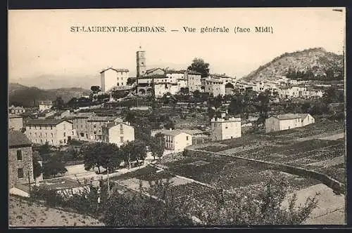 AK Saint-Laurent-de-Cerdans, Vue générale (face Midi)