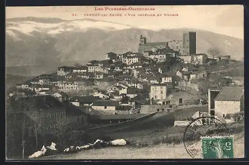 AK Vernet-les-Bains, Vue générale du village