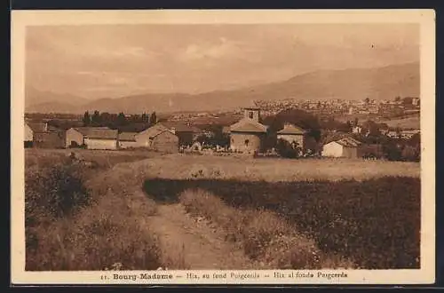 AK Bourg-Madame, Hix, au fond Puigcerdà