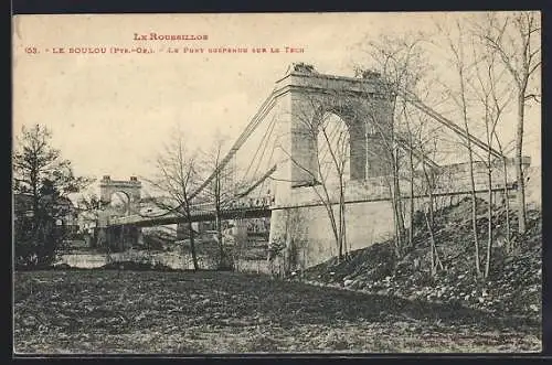 AK Le Boulou, Le pont suspendu sur le Tech