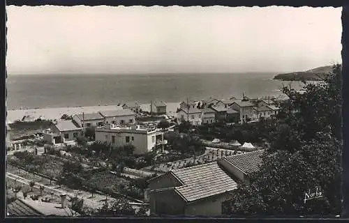 AK Argelès, Le Racou, vue générale et la plage