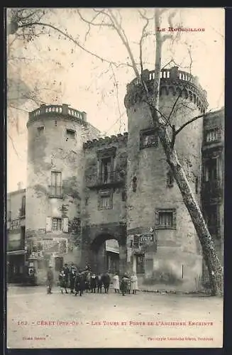 AK Céret, Les Tours et Porte de l`Ancienne Enceinte