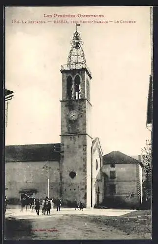 AK Osséja, Le Clocher près de Bourg-Madame