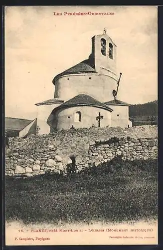 AK Planès, près Mont-Louis, L`Église (Monument Historique)