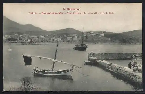 AK Banyuls-sur-Mer, Vue d`Ensemble de la Ville et de la Baie