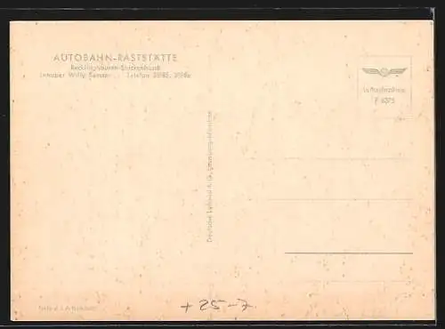 AK Recklinghausen-Stuckenburg, Autobahn-Raststätte, Bes. Willy Kersten