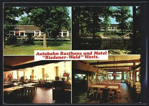 AK Rieden / Hausen, Autobahnrasthaus und Motel Riedener-Wald, Westseite