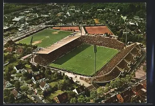 AK Mönchengladbach, Bökelberg-Stadion, VFL Borussia 1900, Ansicht aus der Vogelschau