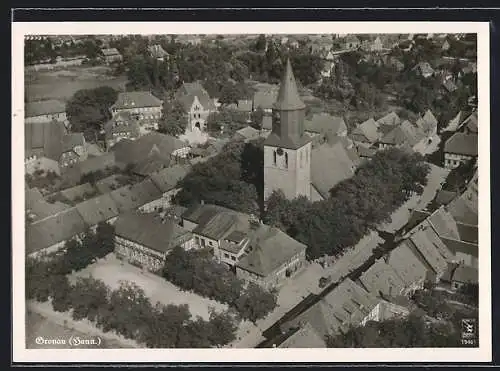 AK Gronau /Hann., Fliegeraufnahme der Ortschaft