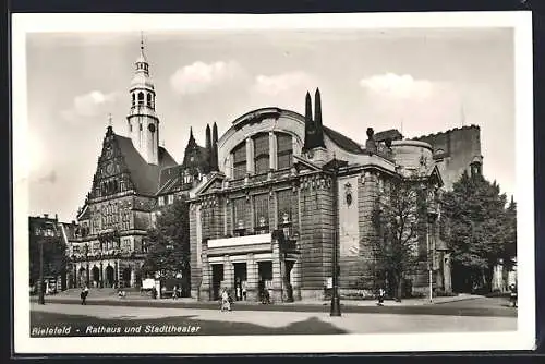 AK Bielefeld, Rathaus und Stadttheater