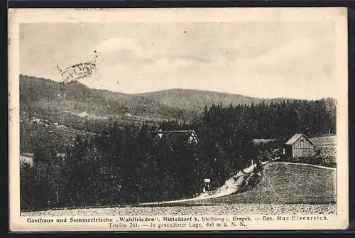 AK Mitteldorf / Stollberg, Gasthaus Waldfrieden von Max Eisenreich