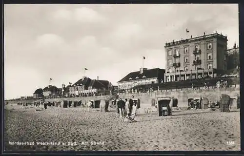 AK Westerland /Sylt, Am Strand