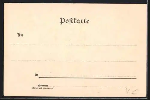 Lithographie Weimar / Thüringen, Residenzschloss