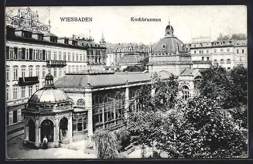 AK Wiesbaden, Blick auf den Kochbrunnen