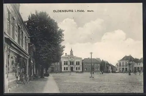 AK Oldenburg / Holstein, Partie auf dem Markt