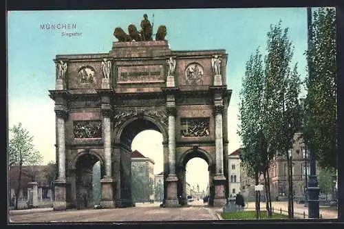 AK München, Blick zum Siegestor