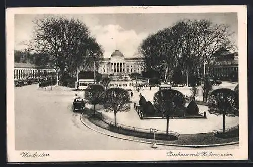 AK Wiesbaden, Kurhaus mit Kolonnaden