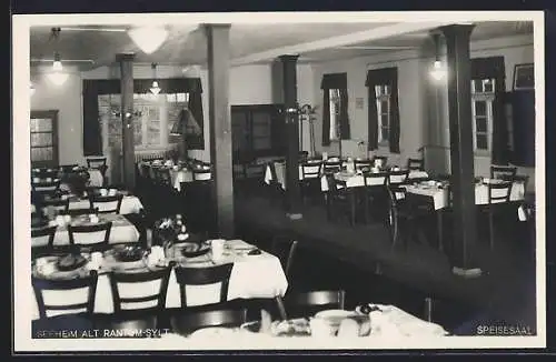 AK Westerland-Rantum, Hotel Seeheim Alt-Rantum, Speisesaal