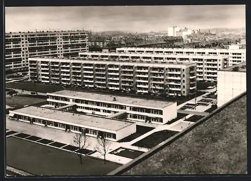 AK Erfurt /Thür., Neubauten am Johannesplatz