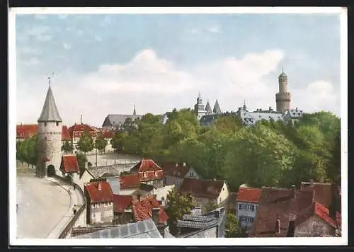 AK Bad Homburg, Blick auf Altstadtbrücke mit Schloss