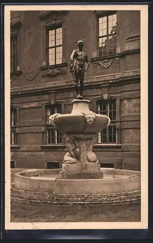 AK Breslau, Blick auf den Fechter-Brunnen