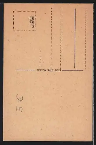 AK Medaillon mit Profil von Goethes Vater