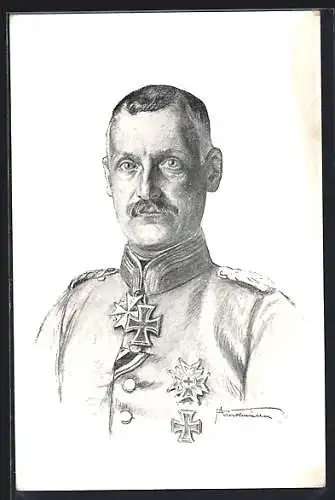 AK Bildnis des Kronprinzen Rupprecht von Bayern in Uniform