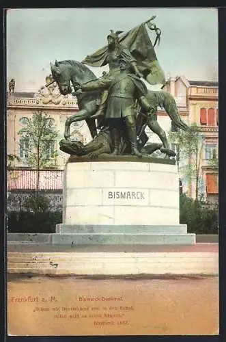 AK Frankfurt a. M., Bismarck-Denkmal