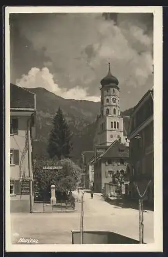 AK Bludenz, Strassenpartie mit Gasthaus