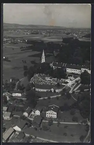 AK Braunau /Inn, Ranshofen, Fliegeraufnahme der Ortschaft