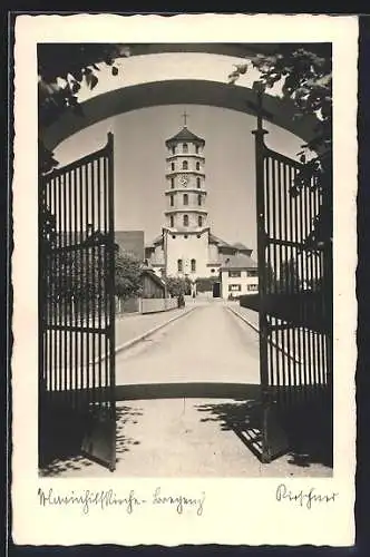 AK Bregenz, Tor und Strasse mit Turm