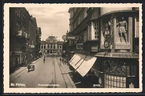 AK St. Pölten, Kremserstrasse mit Shell Tankstelle, Apotheke