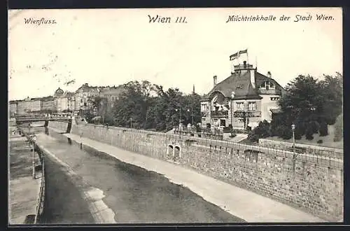 AK Wien, Wienfluss und Milchtrinkhalle