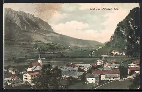 AK Walchsee /Tirol, Ansicht mit Blick durchs Tal