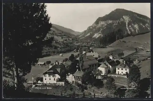 AK Pichl a. d. Enns, Ortsansicht vom Wald aus