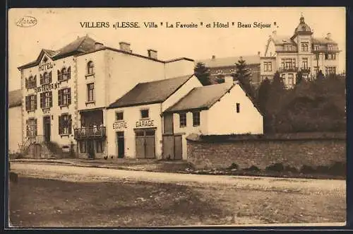 AK Villers s. Lesse, Villa La Favorite et Hôtel Beau Séjour