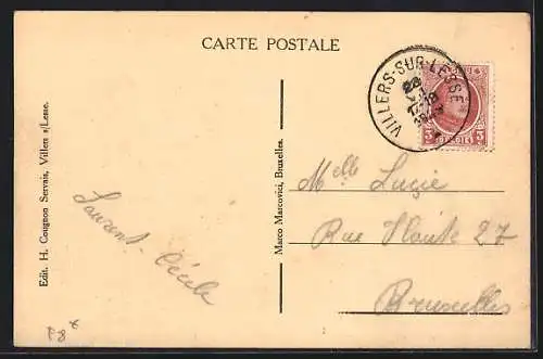 AK Villers s. Lesse, Villa La Favorite et Hôtel Beau Séjour