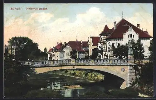 AK Erfurt, Flusspartie an der Pförtchenbrücke