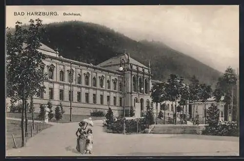 AK Bad Harzburg, Blick zum Badehaus