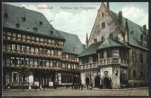 AK Halberstadt, Rathaus am Fischmarkt