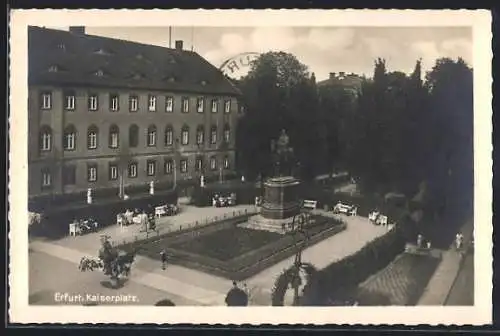 AK Erfurt, Kaiserplatz aus der Vogelschau