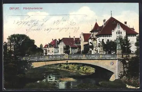 AK Erfurt, Flusspartie an der Pförtchenbrücke