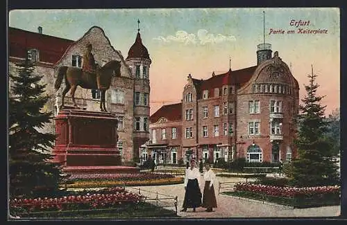 AK Erfurt, Partie am Kaiserplatz