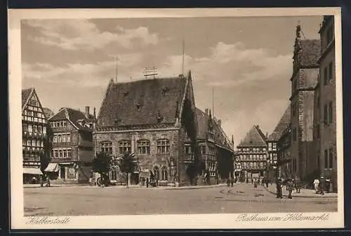 AK Halberstadt, Rathaus am Holzmarkt