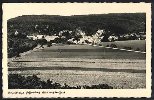 AK Buchfart, Blick vom Rosenberg zum Ort