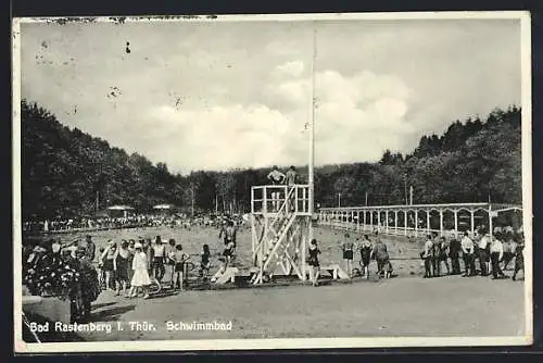 AK Bad Rastenberg i. Thür., Ansicht vom Schwimmbad