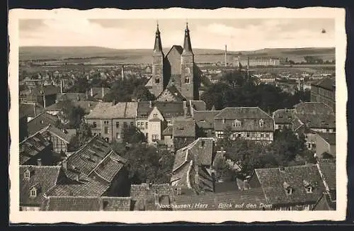 Foto-AK Nordhausen, Blick auf den Dom